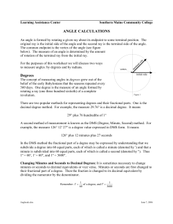 ANGLE CALCULATIONS Degrees