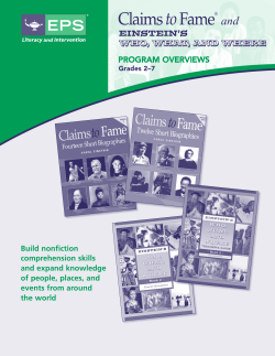 Einstein`s Who, What, and Where