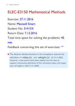 Solutions of Week 10 Exercises