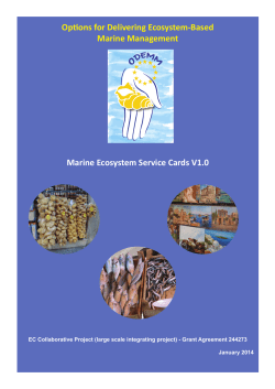 Ecosystem Service Cards v1.0