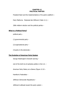 Party Platforms