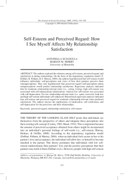 Self-Esteem and Perceived Regard