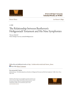 The Relationship between Beethoven`s Heiligenstadt Testament