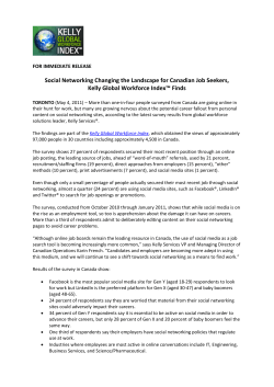 Social Networking Changing the Landscape for Canadian Job
