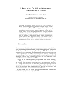 A Tutorial on Parallel and Concurrent Programming in