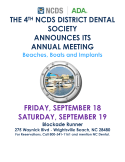 the 4th ncds district dental society announces its annual meeting