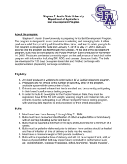 Stephen F. Austin State University Department of Agriculture Bull