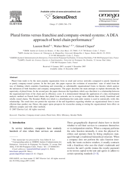 Plural forms versus franchise and company