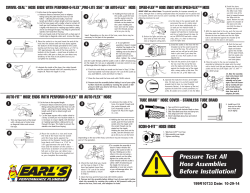 Earl`s Hose Assembly sheet