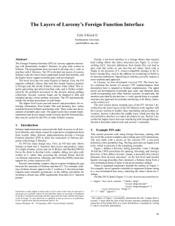 The Layers of Larceny`s Foreign Function Interface