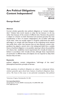 Are Political Obligations Content Independent? - Politics