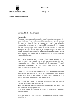 Sustainable food in Sweden