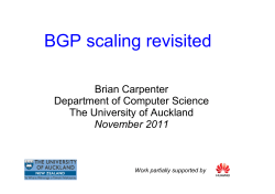 BGP scaling revisited