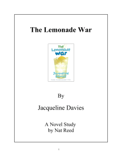 The Lemonade War - Reed Novel Studies