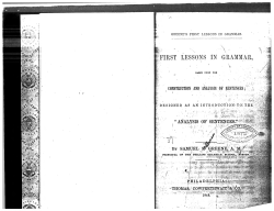 t FIRST LESSONS IN GRA~fJIAR,