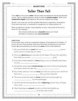 Taller Than Tall: A Comparative Adjectives Practice Sheet