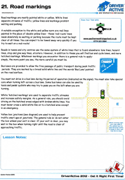 21. Road markings - Paul Harmes Driving School