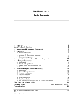 1. Basic Logical Concepts