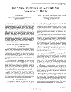 The Apsidal Precession for Low Earth Sun Synchronized Orbits