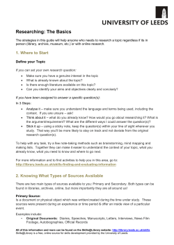 Online research - University of Leeds