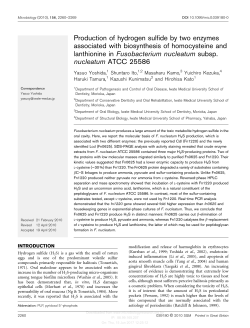 Production of hydrogen sulfide by two enzymes