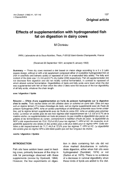 Effects of supplementation with hydrogenated fish fat on digestion in