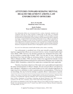 ATTITudes TowArd seekIng MenTAl HeAlTH TreATMenT AMong