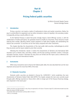 Pricing federal public securities