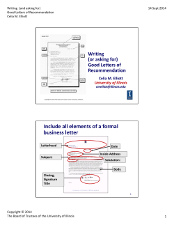 Include all elements of a formal business letter