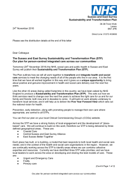 Sussex and East Surrey Sustainability and