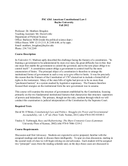 PSC 4361_201230_Constitutional Law I_Syllabus