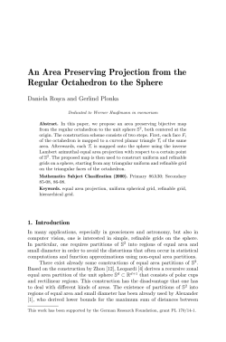 An Area Preserving Projection from the Regular Octahedron to the