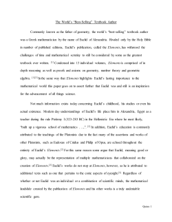 The World`s &ldquo;Best-Selling&rdquo; Textbook Author Commonly known as the