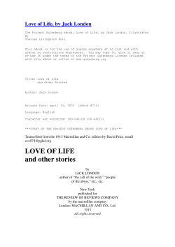 LOVE OF LIFE and other stories