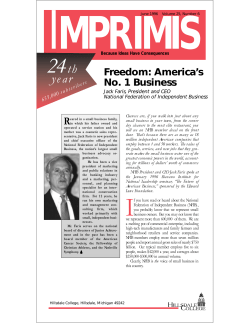 Freedom: America`s No. 1 Business
