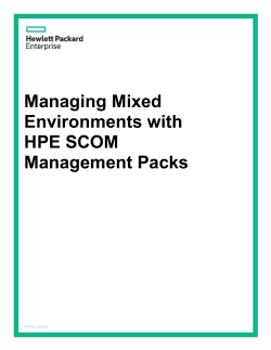 Managing Mixed Environments with HPE SCOM Management Packs