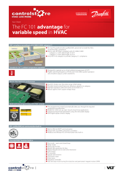 The FC 101 advantage for variable speed in HVAC