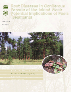 Root Diseases in Coniferous Forests of the Inland West: Potential