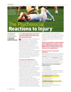 Reactions to Injury