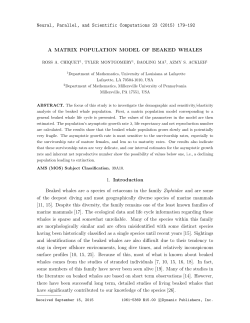 Ross A. Chiquet, Tyler Montgomery, Baoling Ma, Azmy S. Ackleh