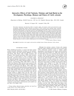 Interactive Effects of Soil Nutrients, Moisture and Sand Burial on the
