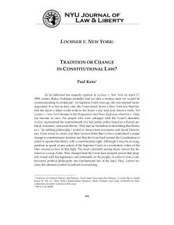 TRADITION OR CHANGE IN CONSTITUTIONAL LAW?