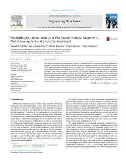 Foundation settlement analysis of Fort Sumter National Monument