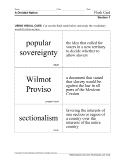 popular sovereignty Wilmot Proviso