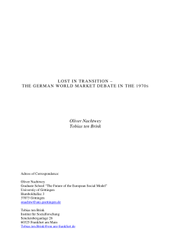 Oliver Nachtwey Tobias ten Brink