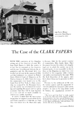 The case of the Clark papers. - Collections
