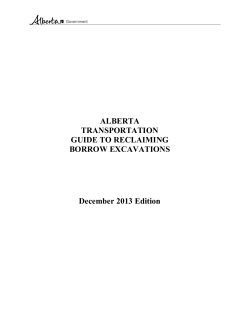 Guide to Reclaiming Borrow Excavations