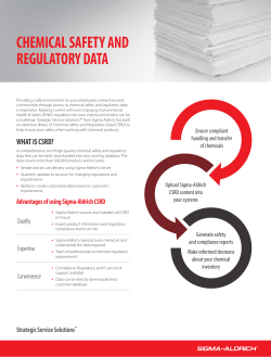 Chemical Safety Data Services - Sigma