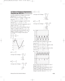 6.7 Rates of Change in Trigonometric Functions, pp. 369&ndash;373