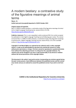 A modern bestiary - Coventry University